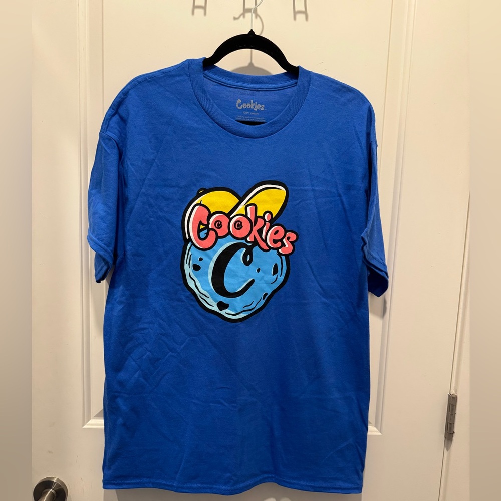 Cookies Animated Character Royal Blue Men's Tee Shirt Size L
